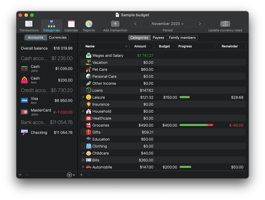 personal accounts software for mac